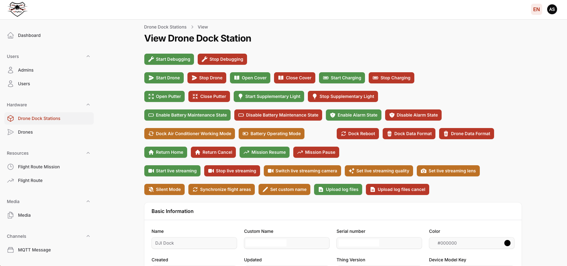 DRONEGUARD CMS Screen